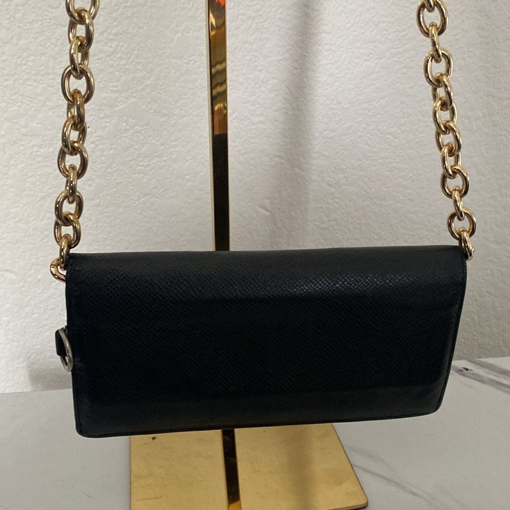 LOUIS VUITTON Taiga Black Envelope Wallet Continental Organizer - Picture 6 of 7